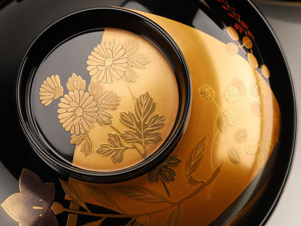 輪島塗 盆 漆器 花柄 稲忠製 輪島塗 盆 漆器 花柄 稲忠製【メーカー直営】