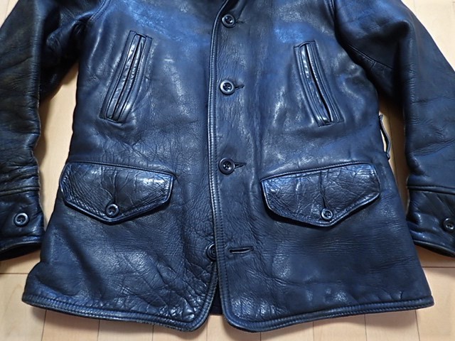 ヴィンテージ ホースハイド カーコート 30s 40s H&L BLOCK 馬革 レザー 