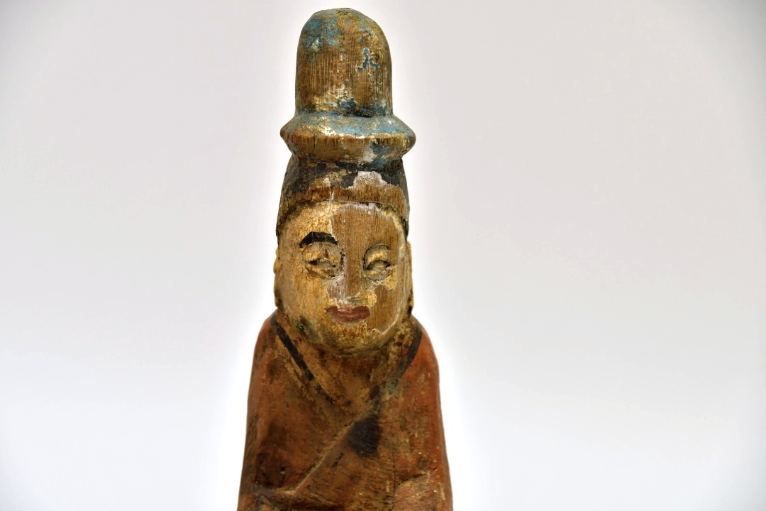 552 李朝 人形 木偶 ○ 木彫り 朝鮮 置物 骨董 古民藝 民芸館 古美術