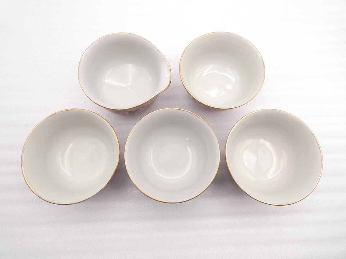 100%新品，新作登場 ☆九谷焼 赤絵 金彩 十六羅漢図 煎茶器揃 急須・