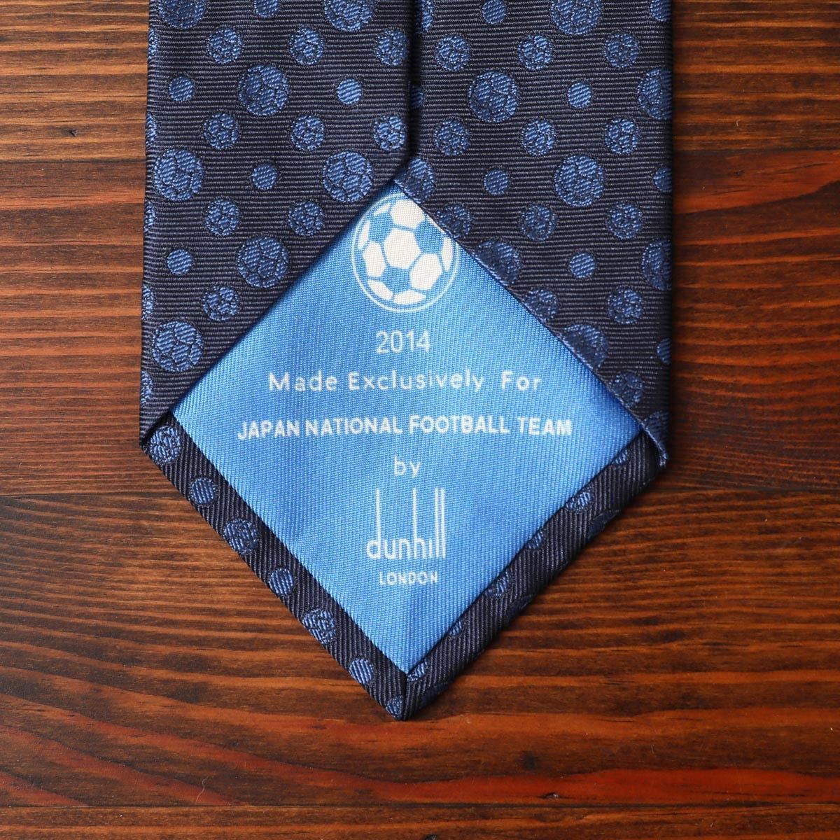 未使用 ダンヒル dunhill 2014 JFA サッカー 日本代表 ネクタイ