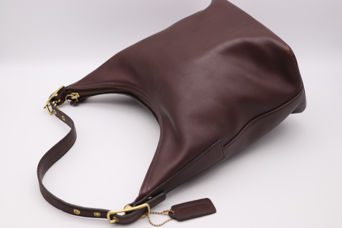 中古美品】COACH コーチ ハンドバッグ ショルダー レザー 茶系 