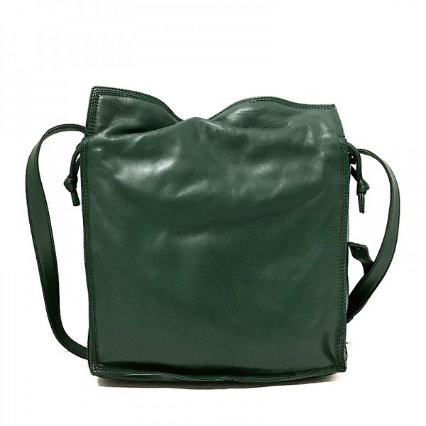 ロエベ LOEWE ショルダーバッグ - ナッパレザー ダークグリーン 巾着型 