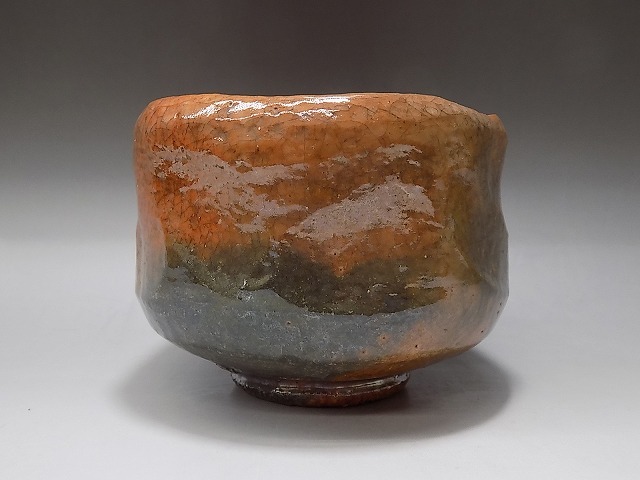 中村道年　赤楽茶碗　八事窯 初代道年 作品 - 名古屋 楽焼 八事窯 中村道年