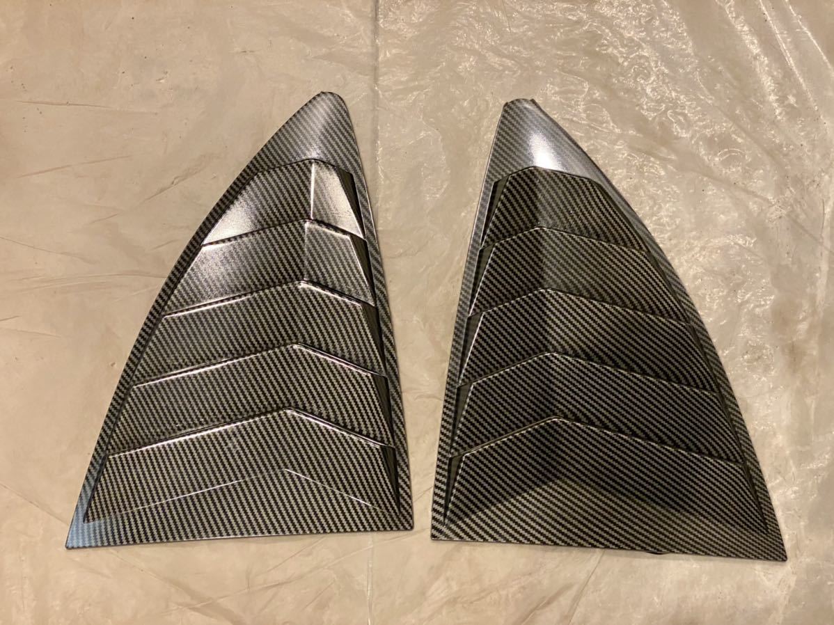 美品 トヨタ86/スバルBRZ ZC6/ZN6 クォーターガラスパネル カーボン調 