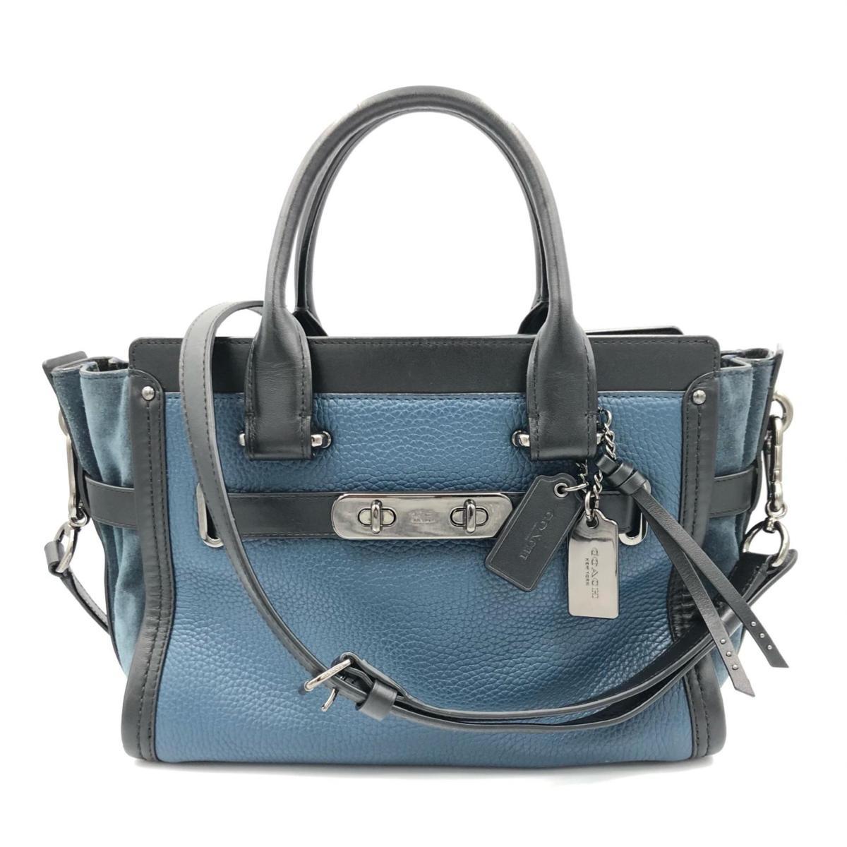 COACH コーチ 59505 スワッガー27 2WAY ハンドバック ネイビー系 
