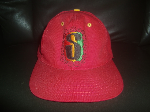 80s 黒タグ期 old stussy ラスタ BBキャップ USA ビンテージ(帽子 
