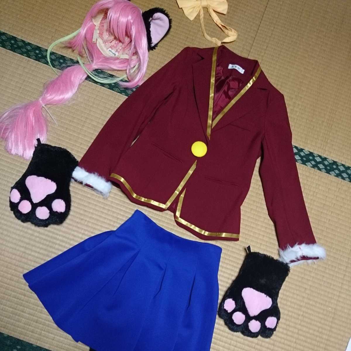 コスプレ おそ松さん 橋本にゃー 試作品 下記説明あり Mサイズ同等 赤茶色 ブルースカート ウィッグピンク 猫手 その他 売買されたオークション情報 Yahooの商品情報をアーカイブ公開 オークファン Aucfan Com
