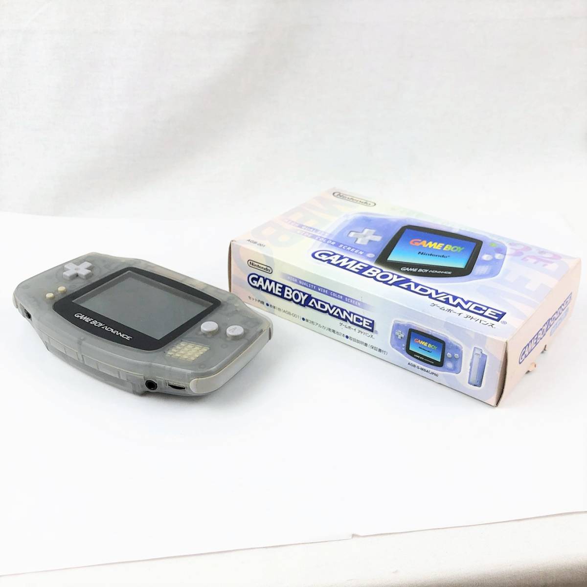 任天堂/箱説】ゲームボーイアドバンス ミルキーブルー GBA ②