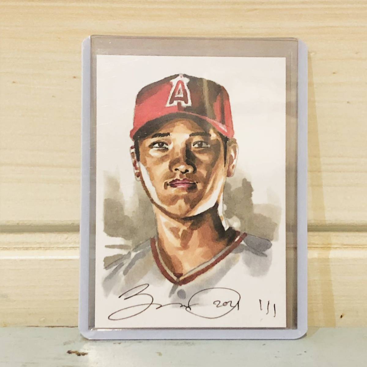☆レア世界に1枚☆ 大谷翔平 ハンドペイント カード エンゼルス ANGELS 