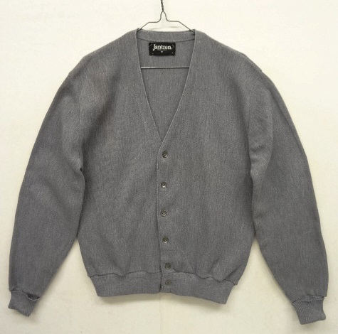 ○Jantzen○80s USA製 カーディガン デザインニット Vネック 80