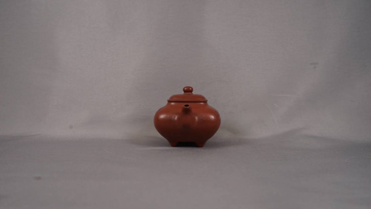 0211-2 唐物 朱泥 急須 寶珍 ?寶?製 在銘 煎茶道具 中国古美術 古玩
