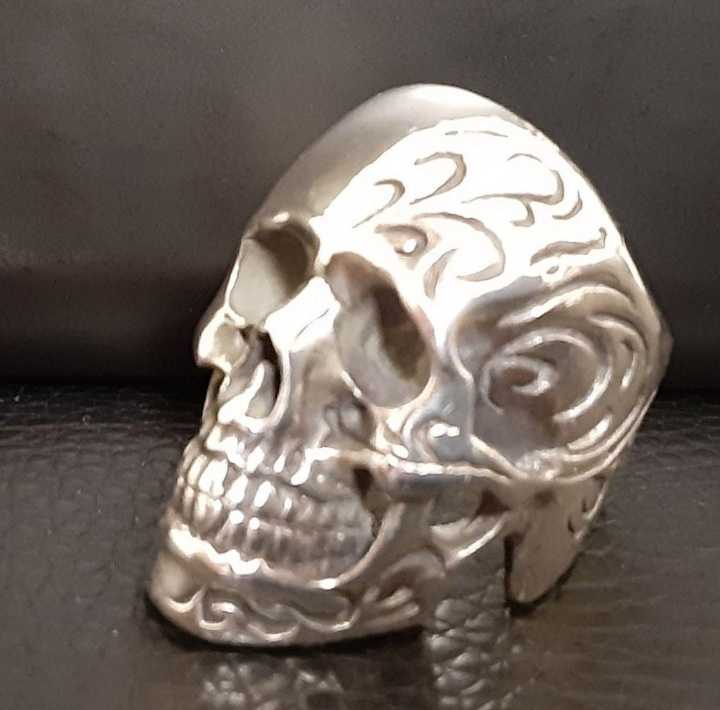 LOADED マジカルデザイン スカルリング シルバー950 14号 アージェント