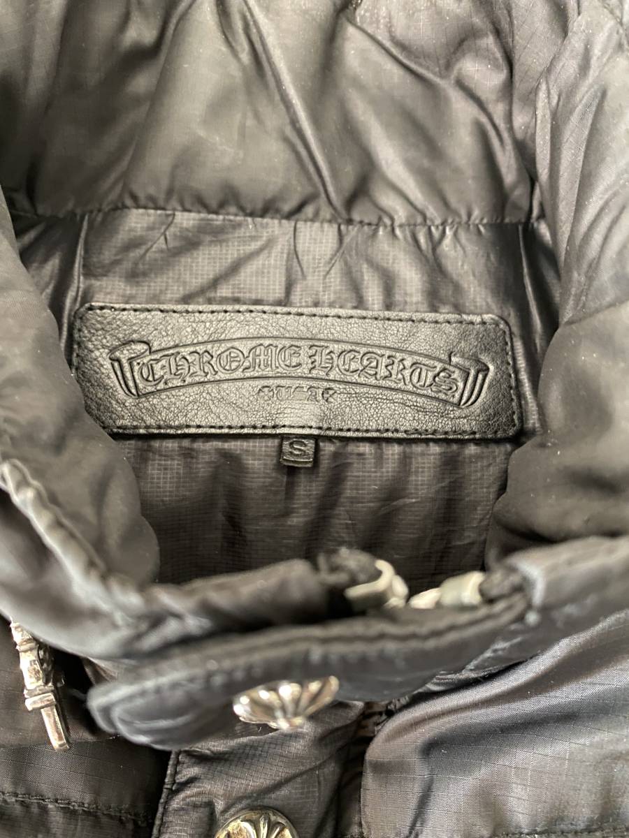 ☆美品☆CHROME HEARTS クロムハーツ Sサイズ ダウンベスト ブラック 