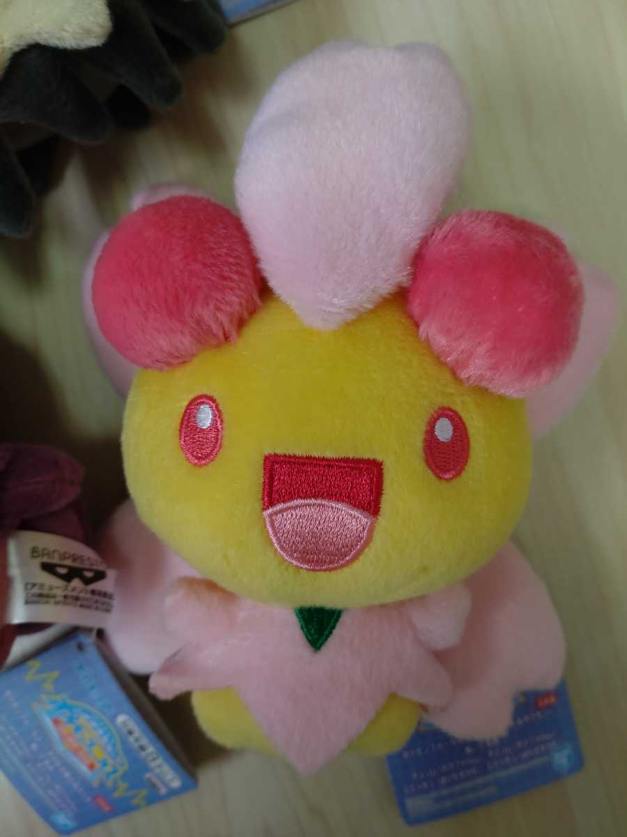 待望 ポケモンフォーカス すがたが変わるポケモンぬいぐるみ ミミッキュ タグ付き ポケットモンスタードール人形フィギュアチェリム Lacistitis Es