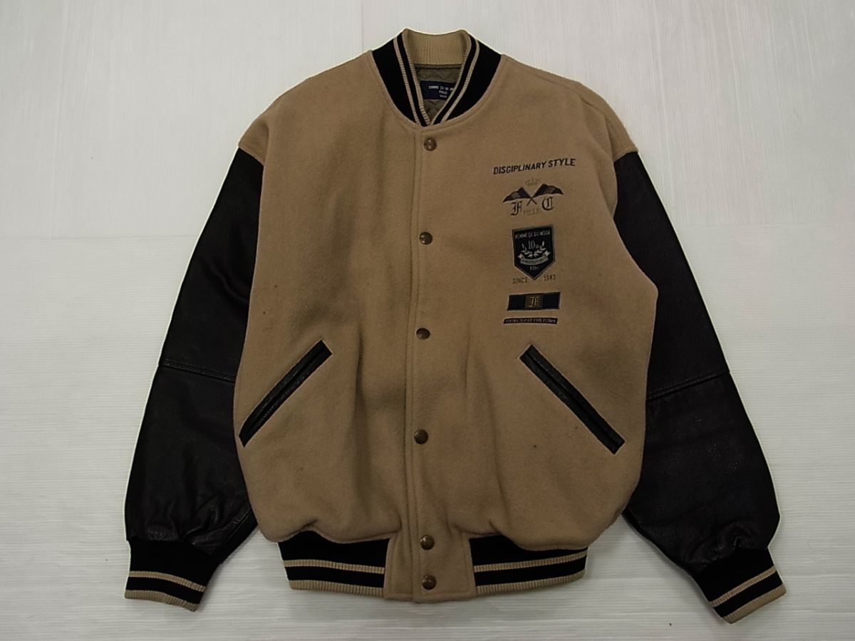 ☆コムサデモード 袖革スタジャン 袖レザー COMME CA DU MODE メンズ 