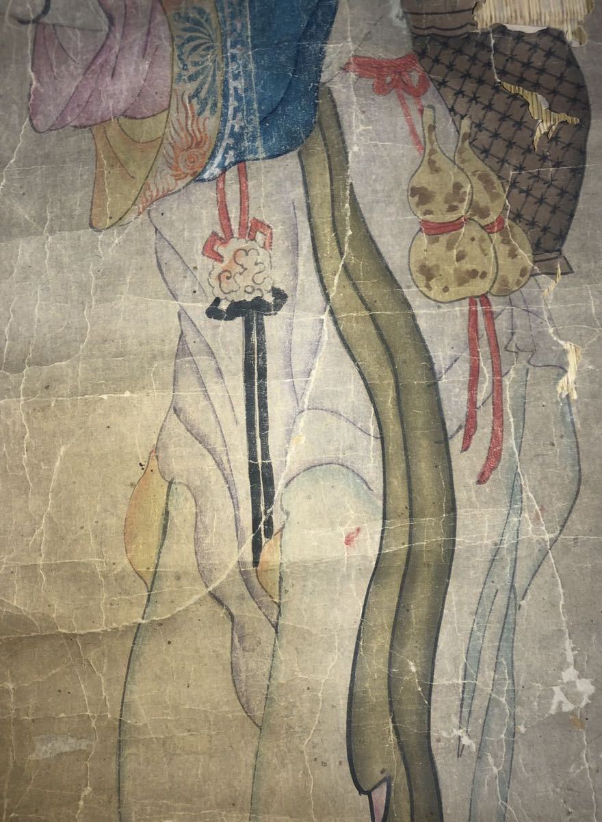 中国古美術 近代 丁観鵬 観音菩薩 掛軸 水墨画 肉筆 中国書画 古美味