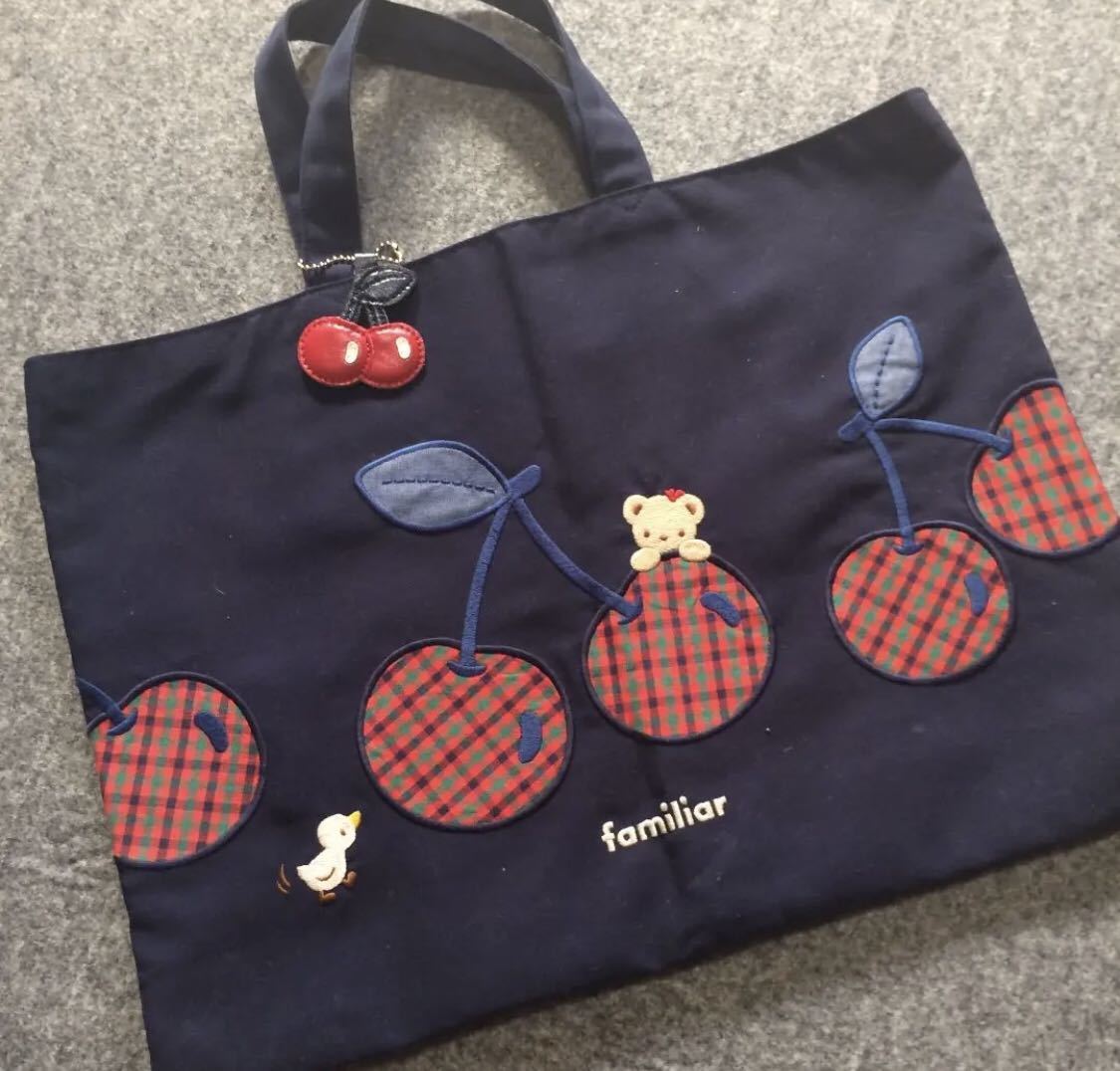 familiar トートバッグ さくらんぼ柄 廃盤品 ベビー・キッズ キッズ