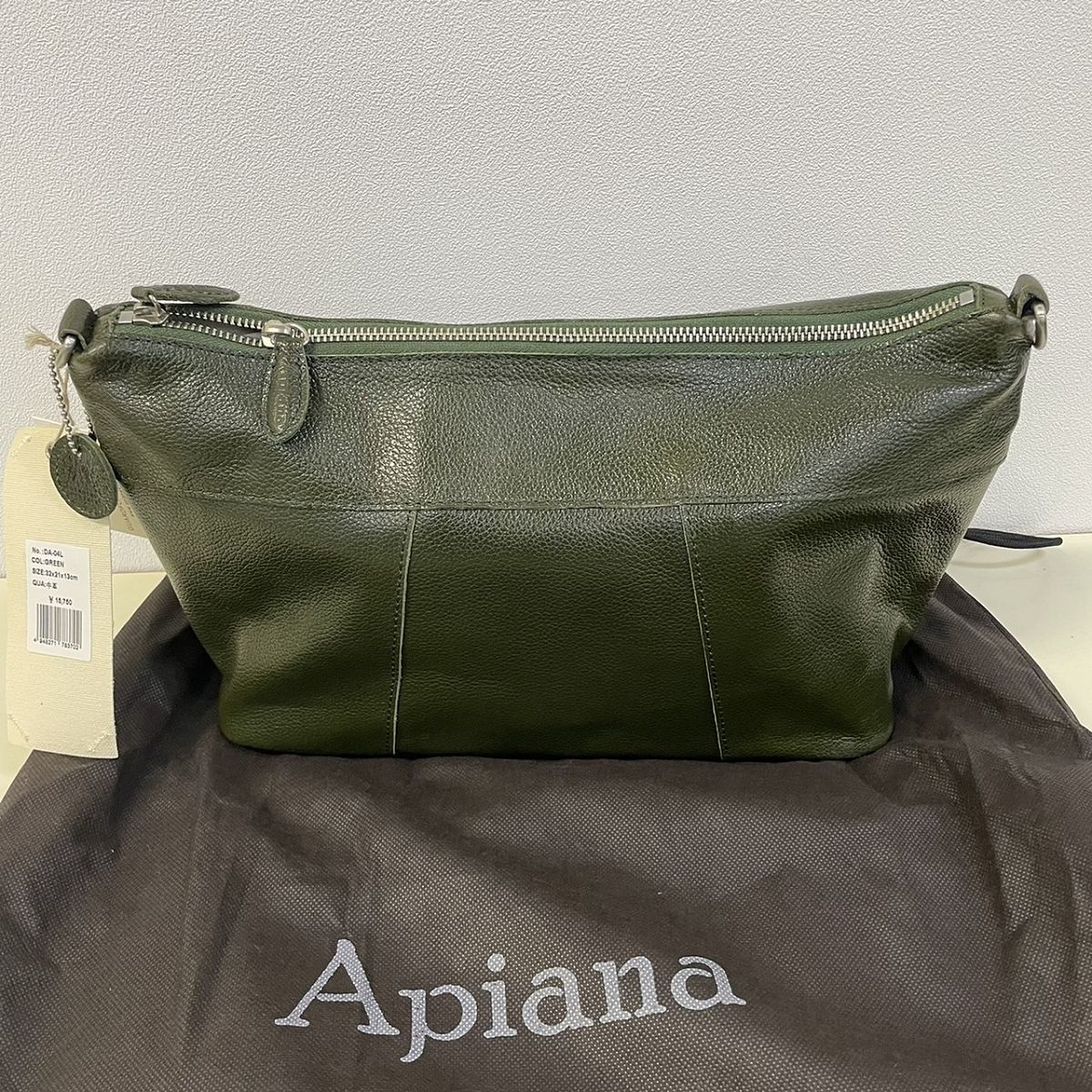 未使用】Apiana/アビアナ レザー ショルダーバッグ Apiana ビジネス 