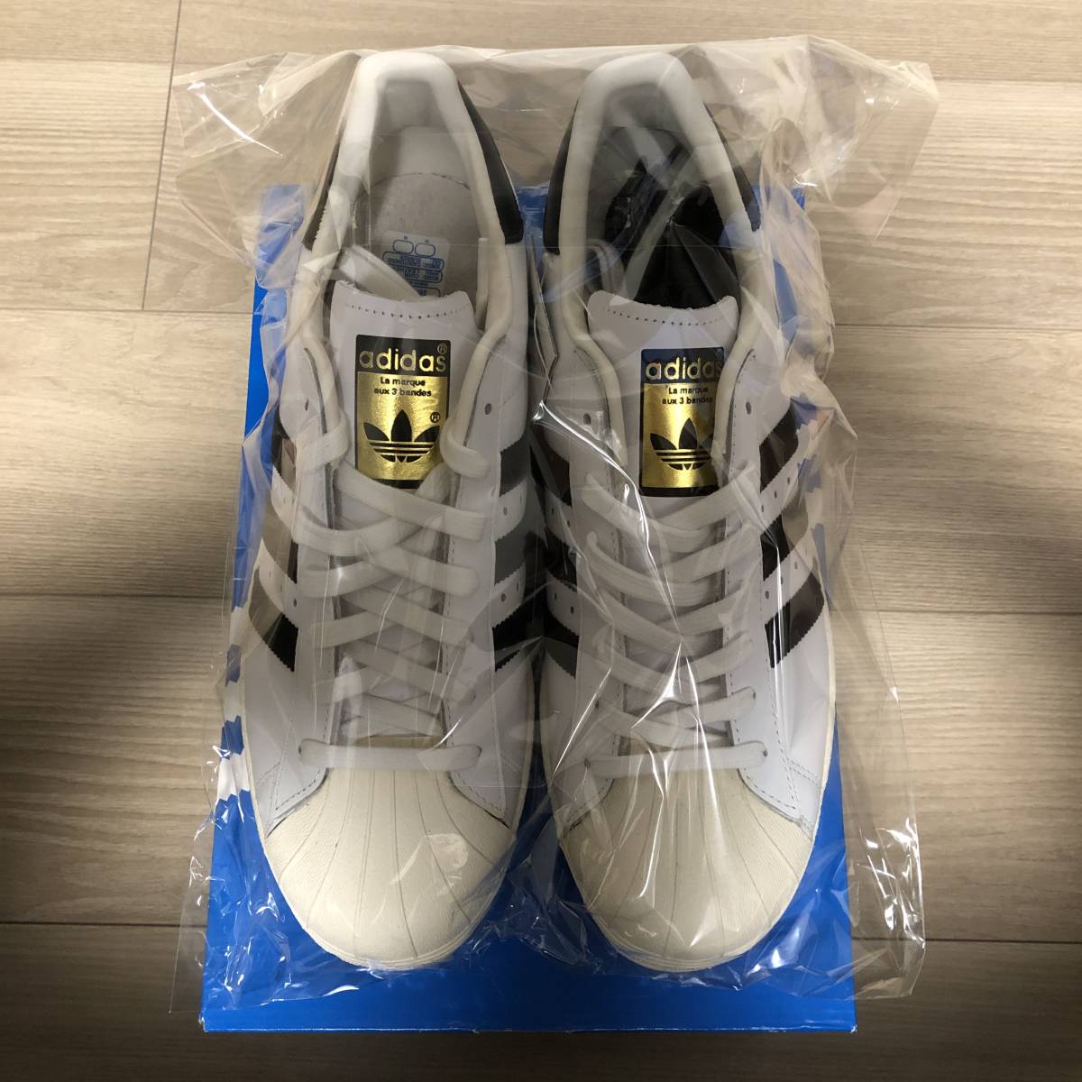 Adidas アディダス Superstar 80s スーパースター 金ベロ ホワイト ブラック Originals Us 10 1 2 10 5 Jpn 28 5 レザー レア 28 5cm 売買されたオークション情報 Yahooの商品情報をアーカイブ公開 オークファン Aucfan Com