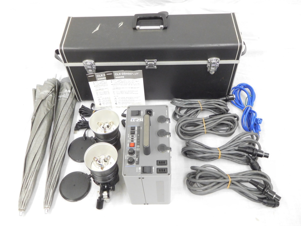 05 226-463996-26 [S] COMET コメット ストロボ CLX-25miniH 2点 / ストロボ電源 CL-2500Ⅱ 他 カメラ用 器材 まとめてセット 千226 | 卓上品質検査機 画像検査機 C5251-051 MLS on