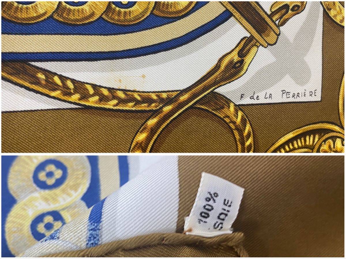 HERMES エルメス シルクスカーフ カレ90 BRIDE de COUR 法廷の勒