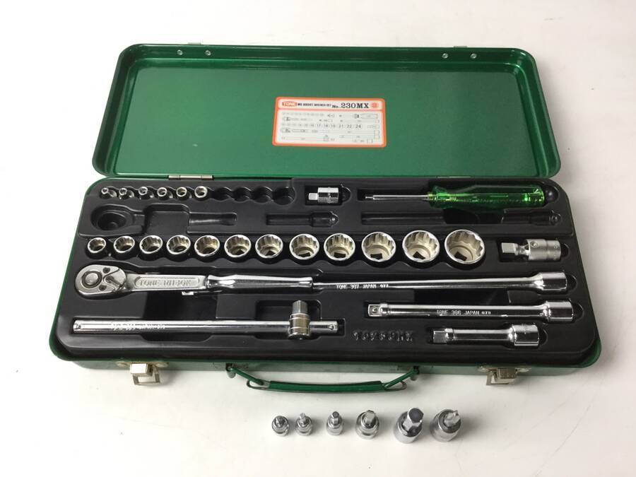TONE No.230MX ソケットレンチセット 差込角9.5mm ケース/その他付き＊ジャンク品