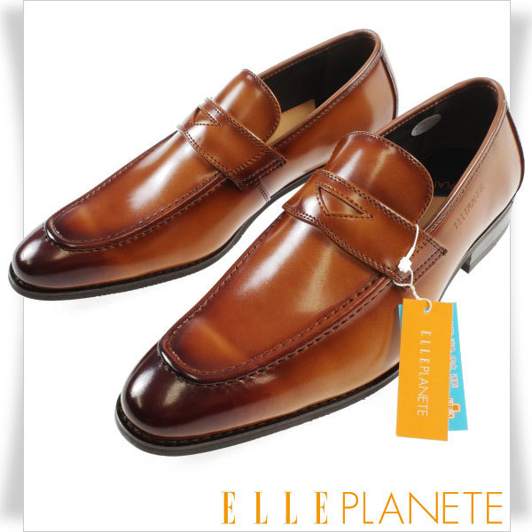 人気定番，定番人気 1円 ELLE PLANETE エル プラネット メンズ 牛革レザービジネスシューズ 26.5cm EEE 茶 本革 ローファー 正規店本物 8861(26.5cm)｜売買されたオークション情報、yahooの商品情報をアーカイブ公開 - オー 26.5cm