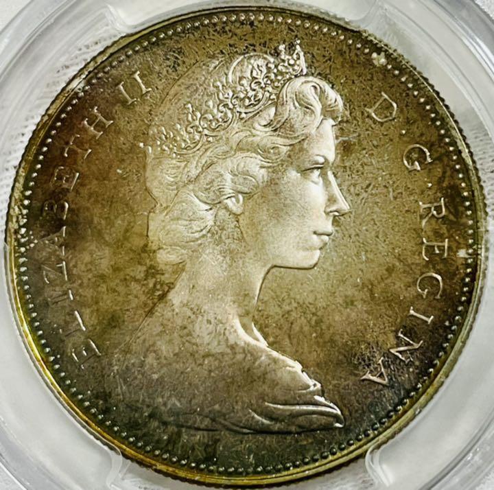 カナダ 1ドル 銀貨 【1967 フラインググース ゴージャストーン
