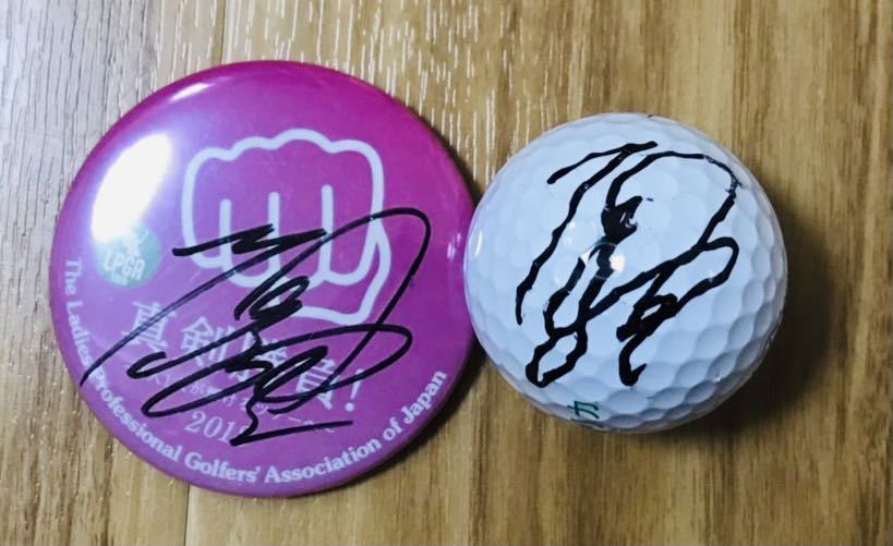 JLPGA 女子ゴルフ 菊池絵理香 直筆サイン入りオウンネーム・非売品缶