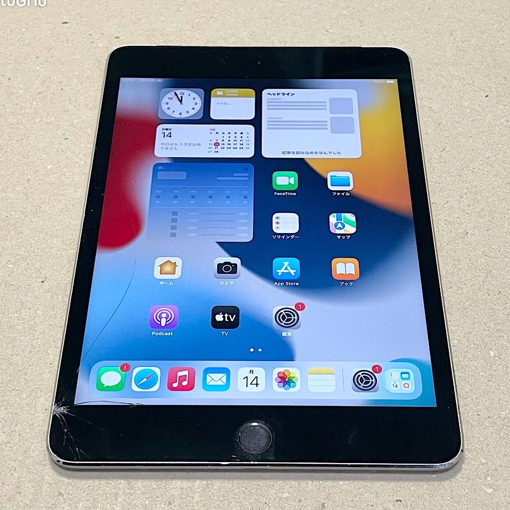 【爆買い，正規品】 SIMフリー バッテリー90% 充電400回 iPad mini 4 128GB グレイ SIM Free ヒビあり(iPad本体)｜売買されたオークション情報、yahooの商品情報をアーカイブ公開 - オークファン iPad本体