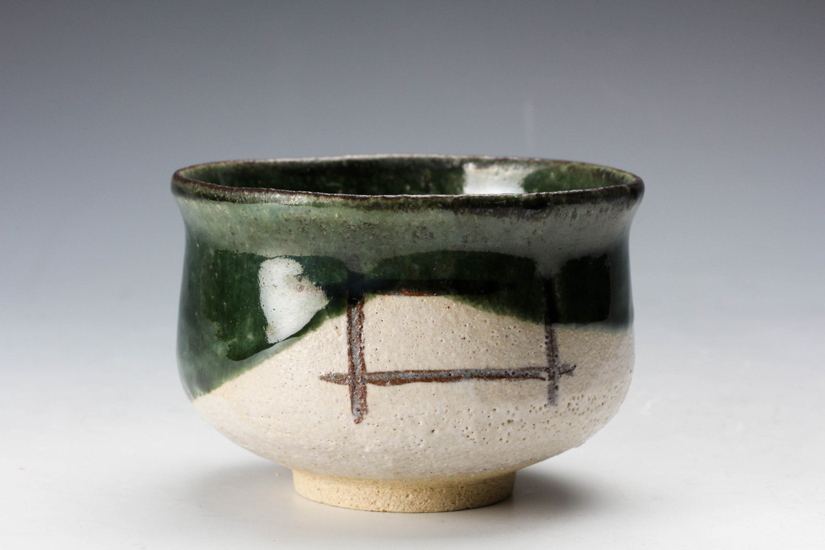 杉本貞光 寺垣外 共箱 茶碗 織部 茶道具 - 公式通販 寺垣外窯 二重箱