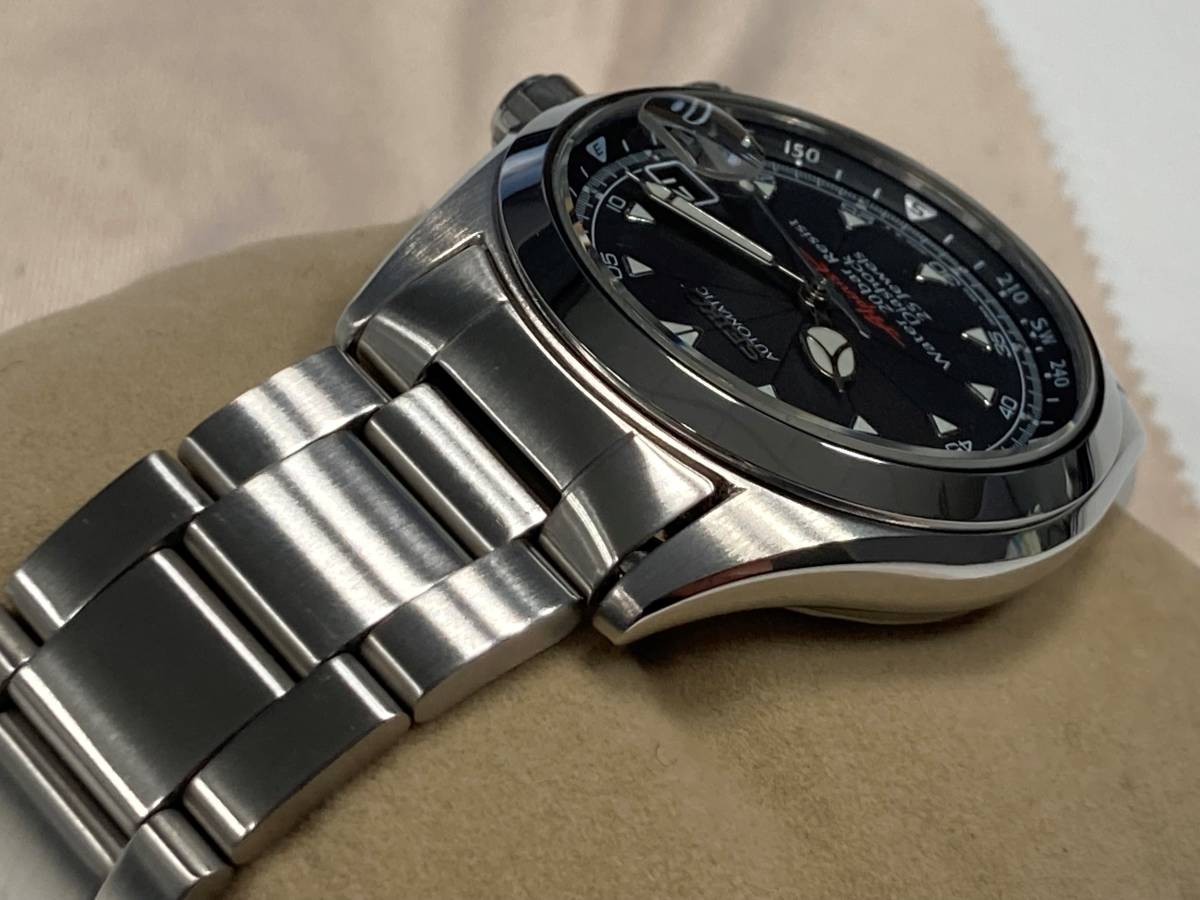 貴重純正OH済(約2.3万円)極美品セイコー レッドアルピニスト黒 SEIKO
