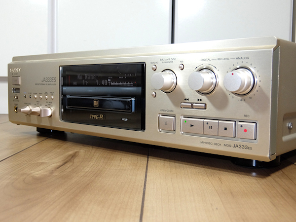 ☆04 SONY MDS-JA333ES 完動美品 MDLP Type-R搭載 MD用リモコン/