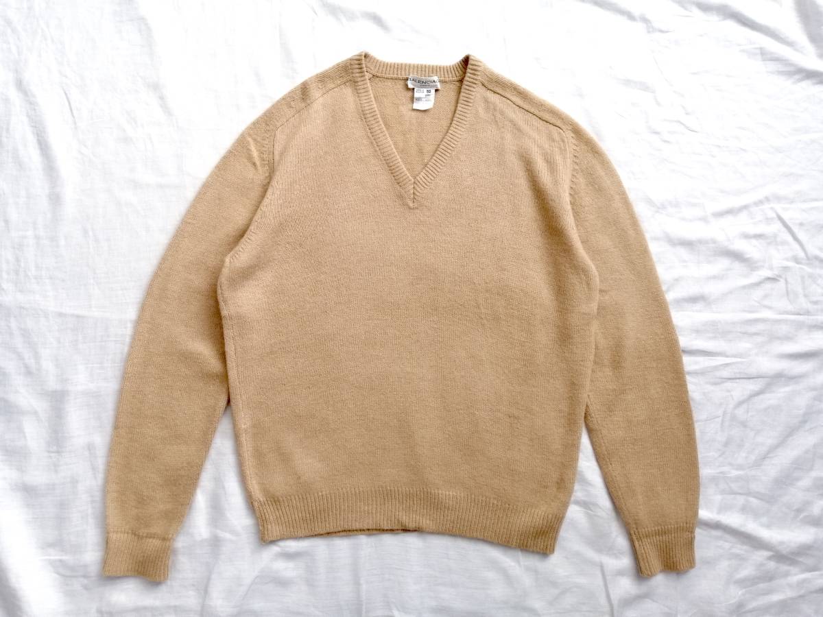 豊富な，格安 スペシャル プレタ初期 80s Belenciaga 肉厚キャメルヘア100% Vネック 52 ベルギー製 ヴィンテージ カシミア カーディガン XL フランス(XLサイズ以上)｜売買されたオークション情報、yahooの商品情報 XLサイズ以上