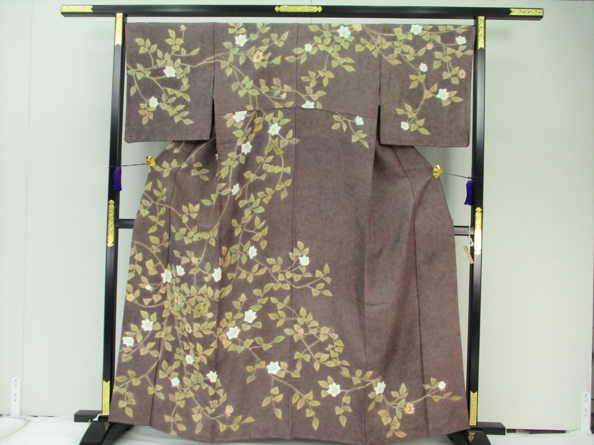 【低価，HOT】 着物ふぁんた 西山謙一 に志山染匠 無線友禅 枝垂れ花 最高級 逸品 訪問着 m7514(仕立て上がり)｜売買されたオークション情報、yahooの商品情報をアーカイブ公開 - オークファン 仕立て上がり