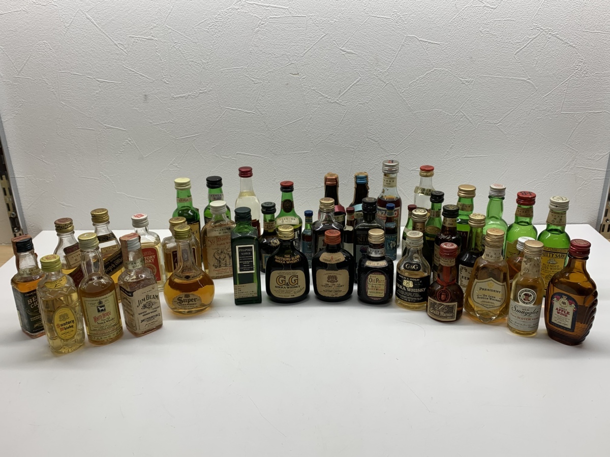ミニボトル ブランデー 古酒 ウイスキー まとめ売り 洋酒 ジン 9本