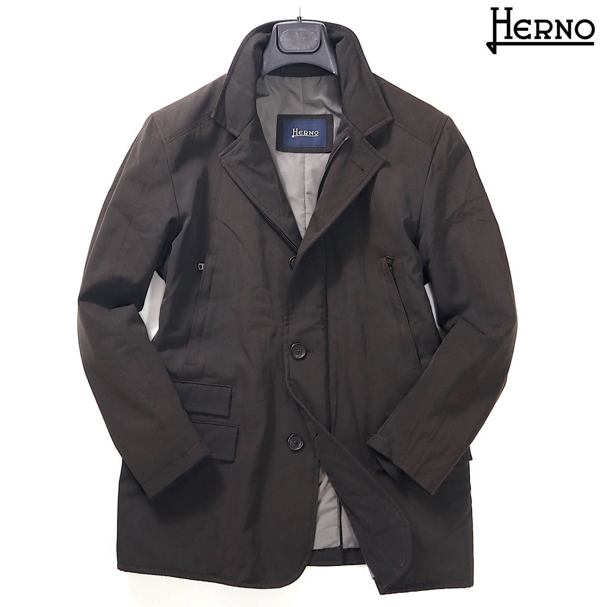 d22-02160 ヘルノ 11万 ヘルノ テック ウール コットン コート ⁄ HERNO 