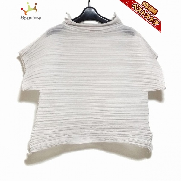 大得価，セール プリーツプリーズ PLEATS PLEASE 半袖カットソー サイズ3 L - アイボリー レディース ハイネック トップス(カットソー)｜売買されたオークション情報、yahooの商品情報をアーカイブ公開 - オーク 女性用