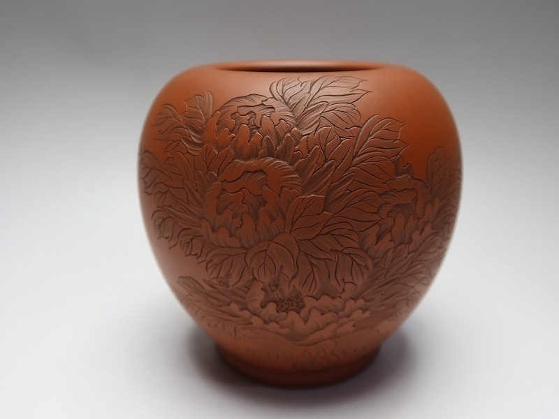 新作，大人気 集 011803朱泥壷 建水 茶入れ 唐獅子牡丹細工彫刻 在銘 茶道具一式(施釉陶)｜売買されたオークション情報、yahooの商品情報をアーカイブ公開 - オークファン 骨董陶磁器一般