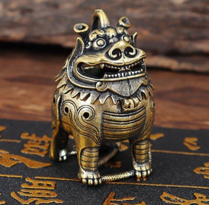 香炉 骨董 高岡銅器 銅 置物 銅製 古美術 中国古美術・旧蔵鏨刻鎏金の