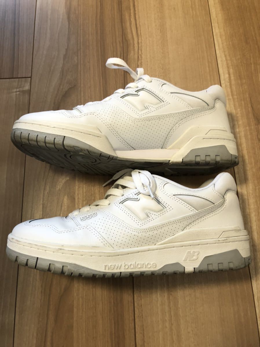 美品】New balance BB550PB1 26.5cm ニューバランス 白 スニーカー 