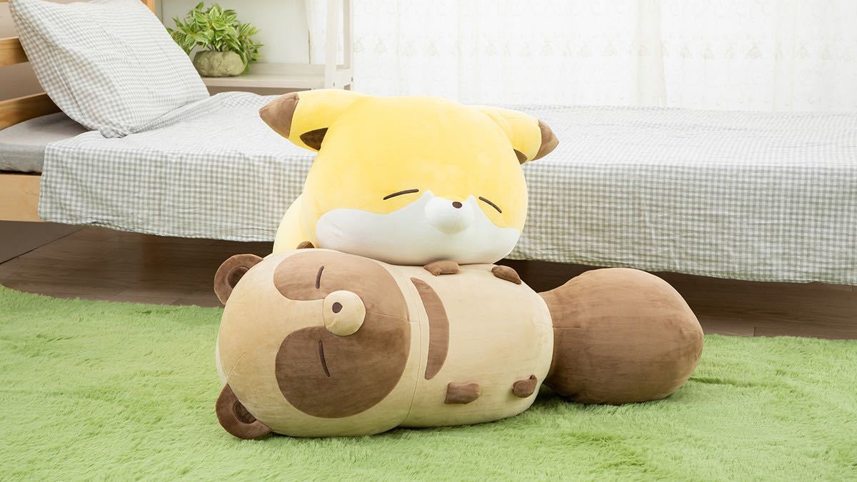 タヌキとキツネ すやすやフレンド おうち リラックス タヌキ キツネ 2