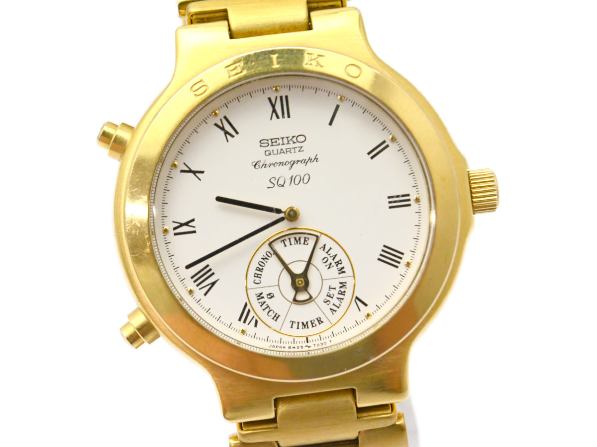 レアモデル [中古品] 稼働品【SEIKO】 セイコー 8M25-7010 クロノ 