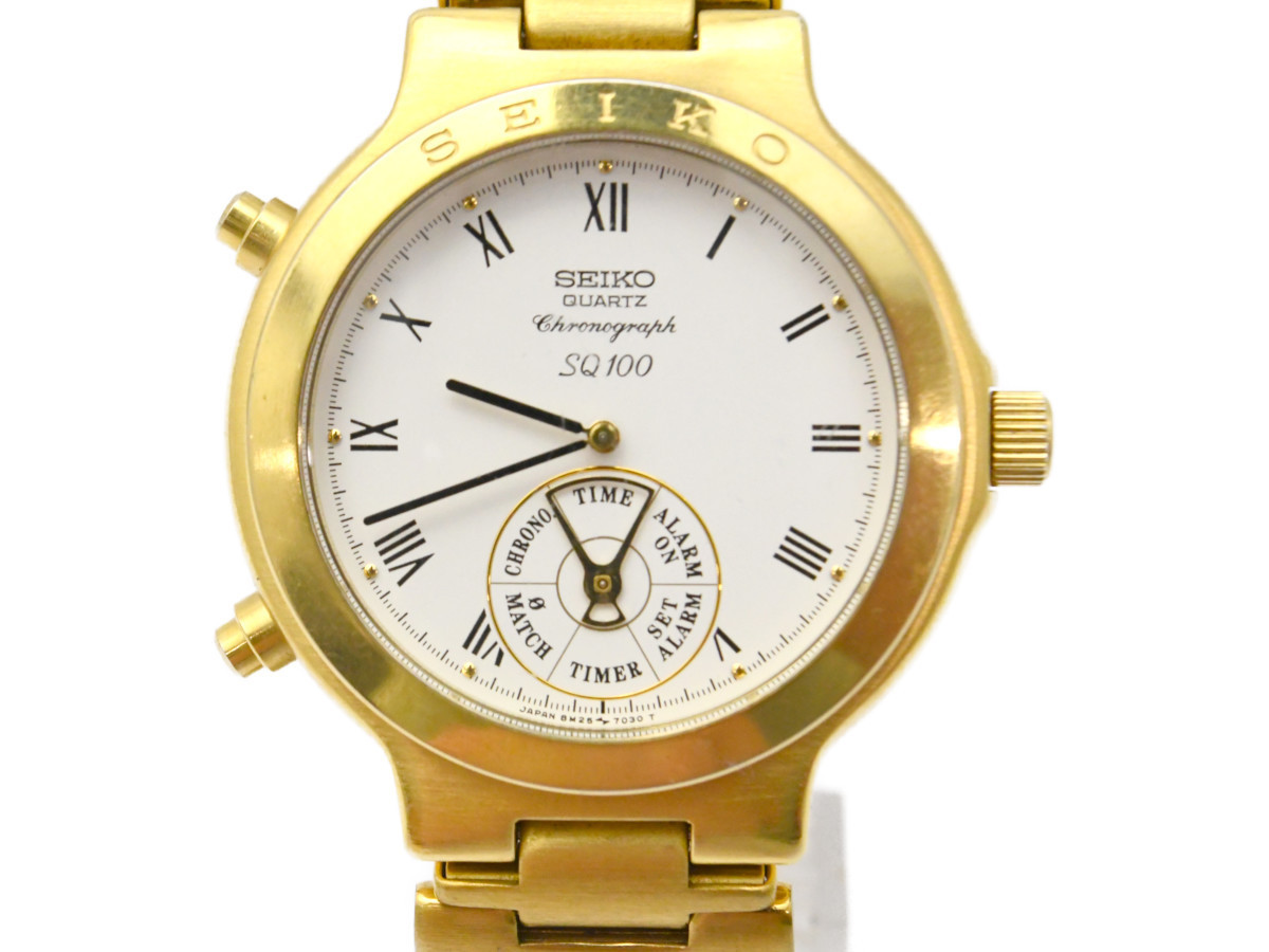 レアモデル [中古品] 稼働品【SEIKO】 セイコー 8M25-7010 クロノ 