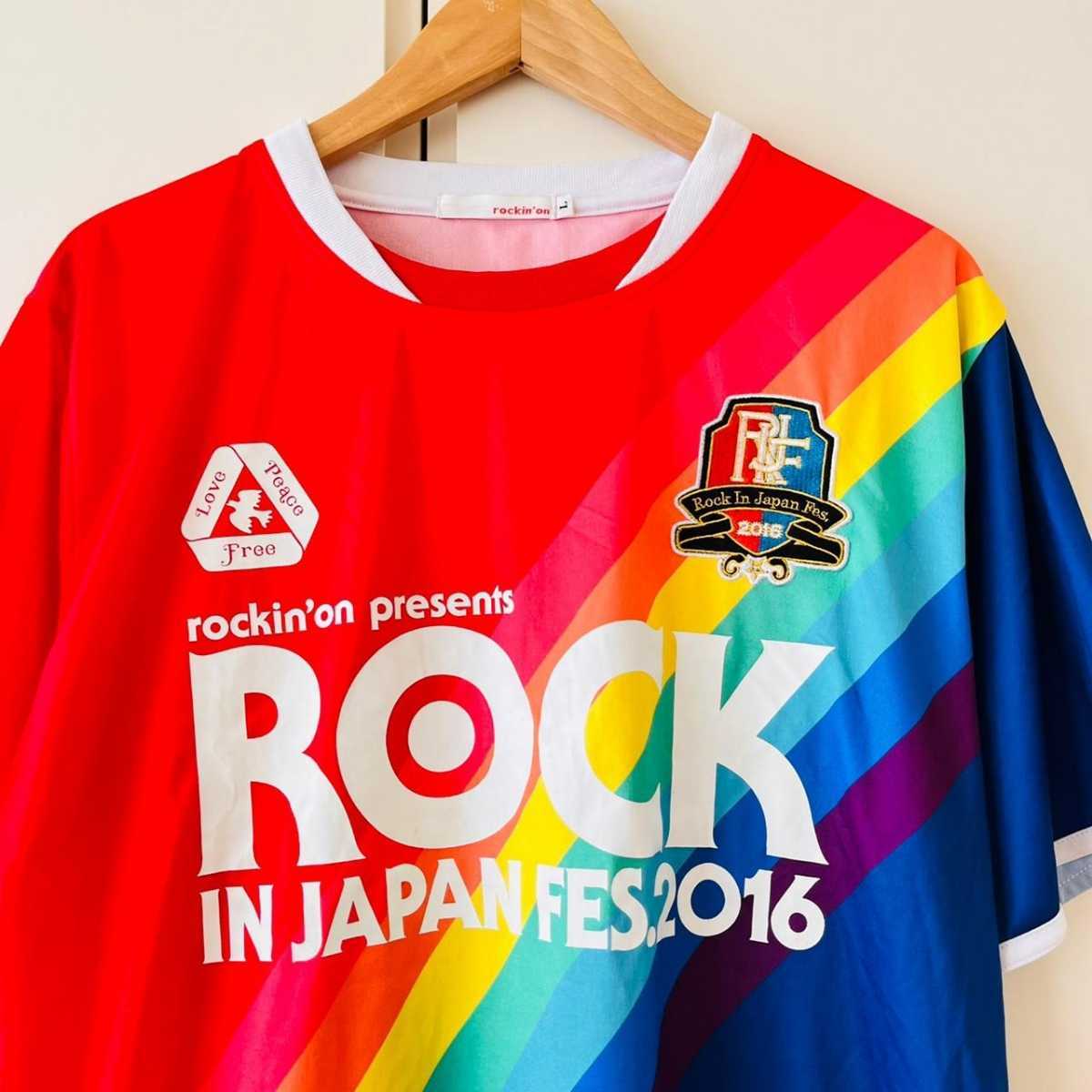 F4324cl Rock In Japan Festival 16 ロックインジャパン サイズl 半袖tシャツ フェスt カラフル レインボー メンズ ユニセックス Tシャツ 売買されたオークション情報 Yahooの商品情報をアーカイブ公開 オークファン Aucfan Com