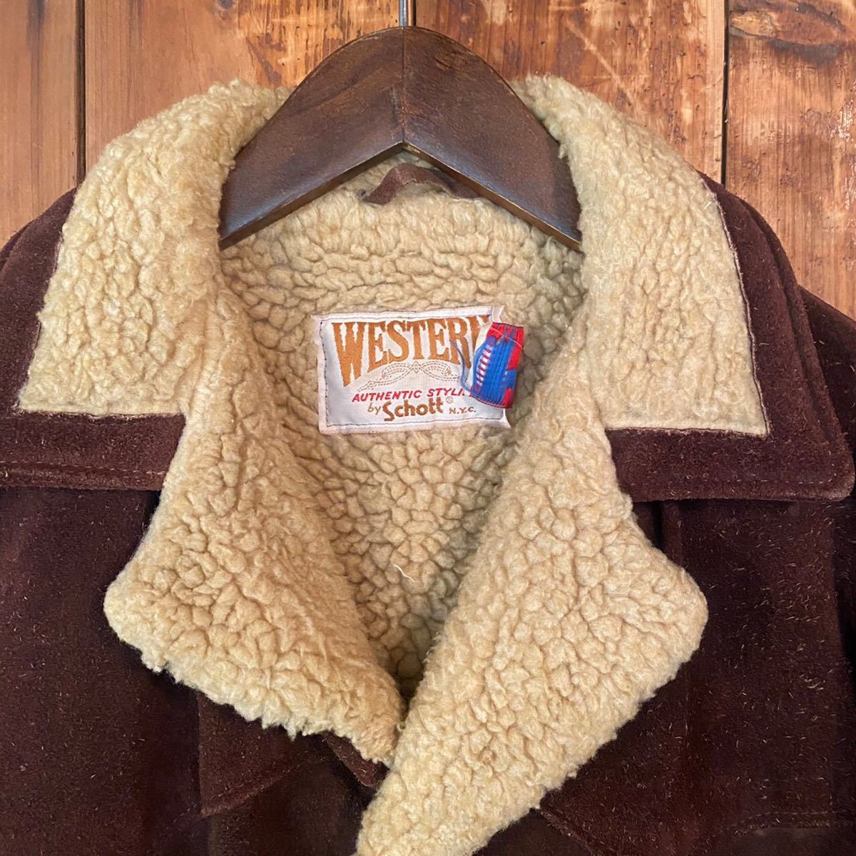 ウエスタン ショット WESTERN by Schott ボア スエード ランチコート 