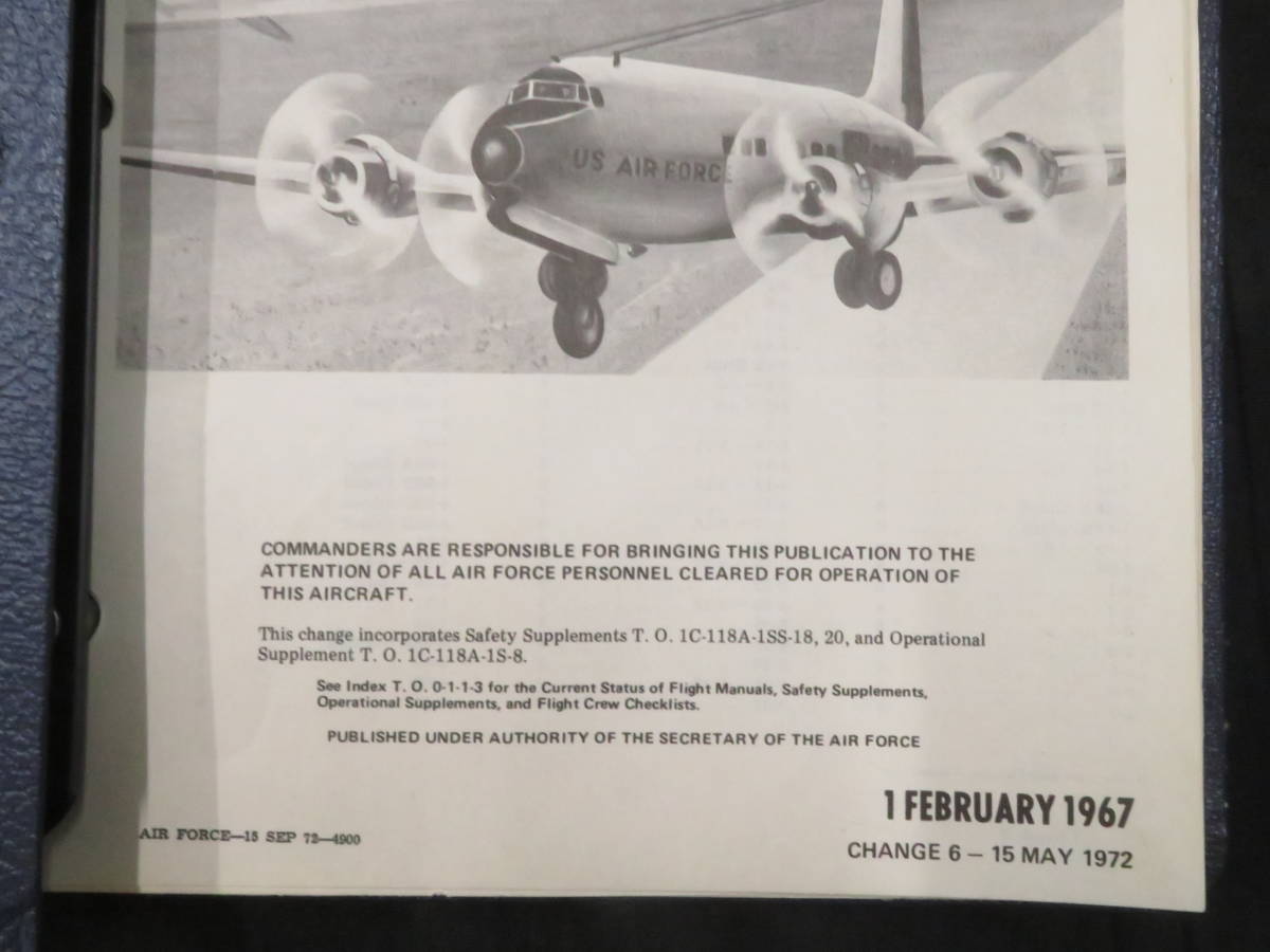 航空機 資料8『C-118A・VC-118A』アメリカ空軍 説明書 マニュアル