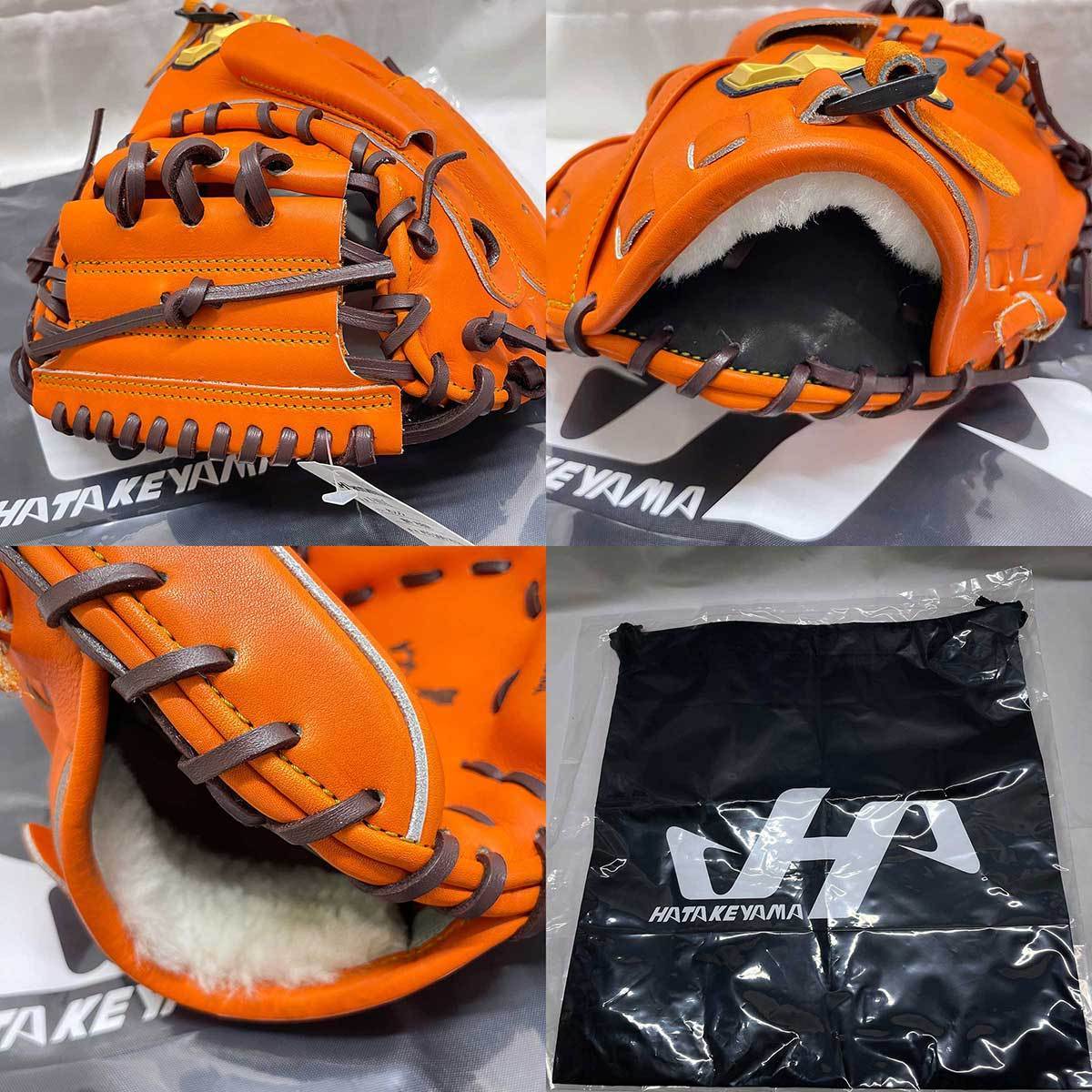 中古・未使用品】ハタケヤマ 硬式用キャッチャーミット 右投げ 捕手用