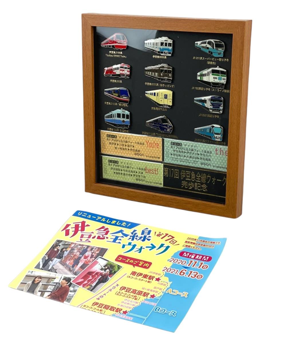 伊豆急行全線ウォーク完歩記念 T3/6☆良品/記念品☆第17回 伊豆急行 伊豆急全線ウォーク完歩記念 額